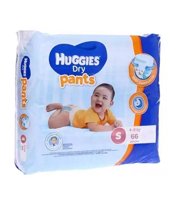 Buy Huggies Dry Pants Small Size 66+4 pcs 4-8 kg Online